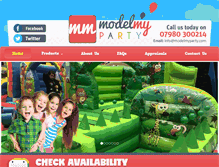 Tablet Screenshot of modelmyparty.com